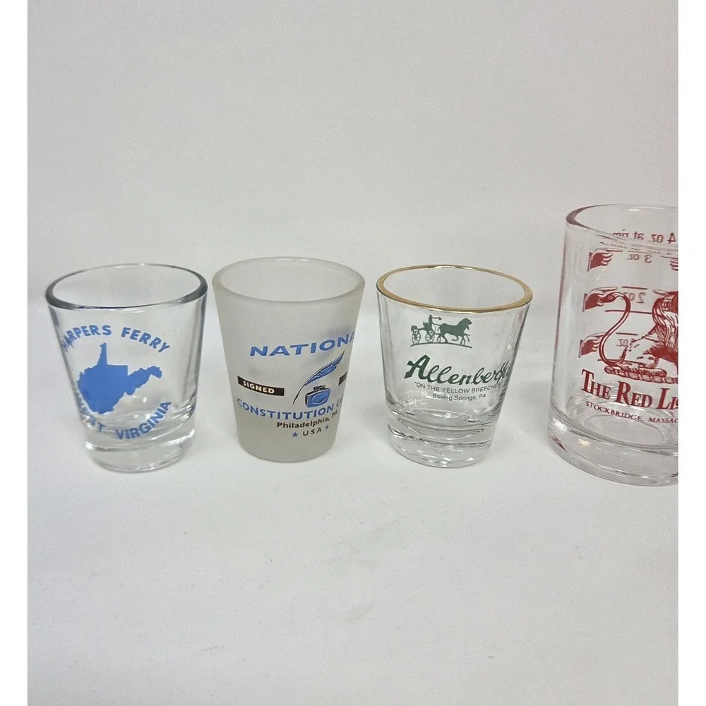 Vintage Souvenir Shot Glass & Mug Lot of 8 PA Bars Attractions Barware